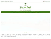 Tablet Screenshot of hansegolf.com